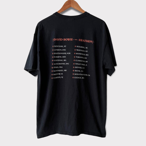 2002 David Bowie "Heathen" Vintage Tour Band Tee Shirt